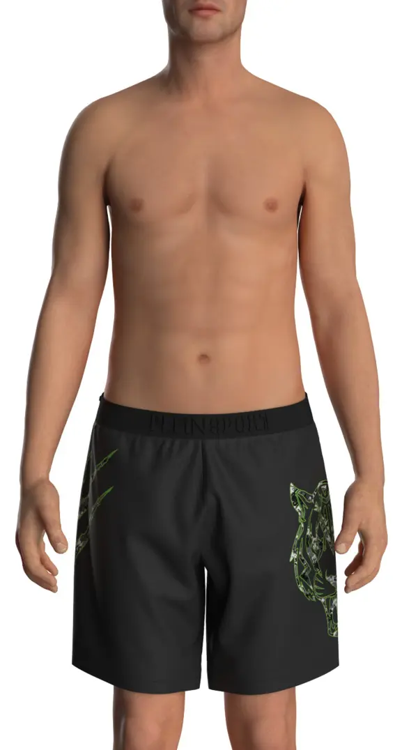 Regular Fit Swimshort with tiger print