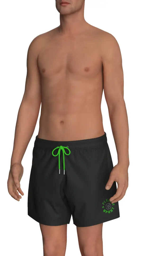 plain Regular Fit Swimshort WITH back print