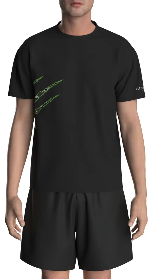 Short Sleeve T-shirt with tiger head print on back