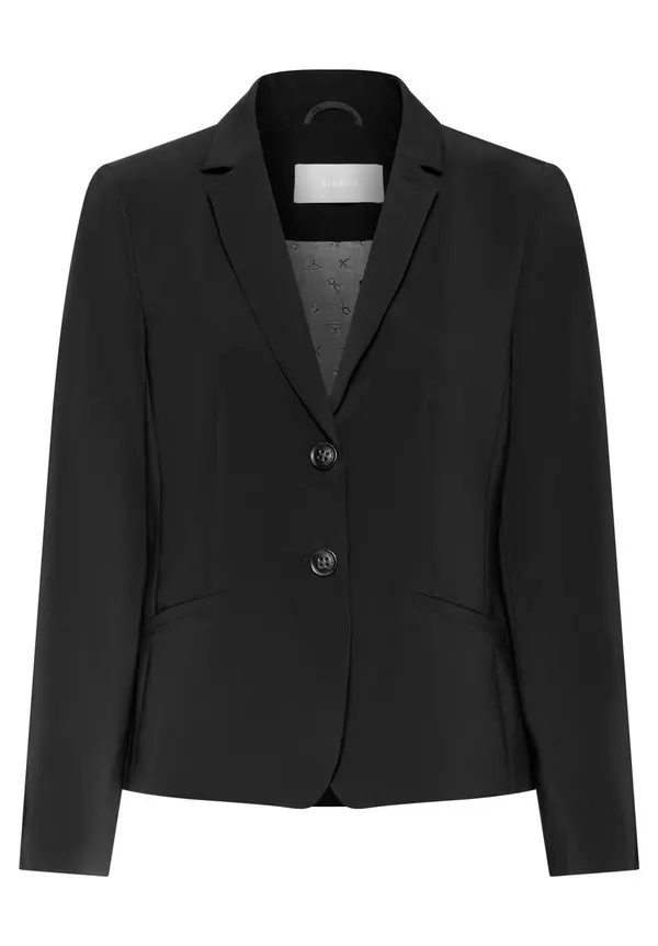 short blazer with welt pockets