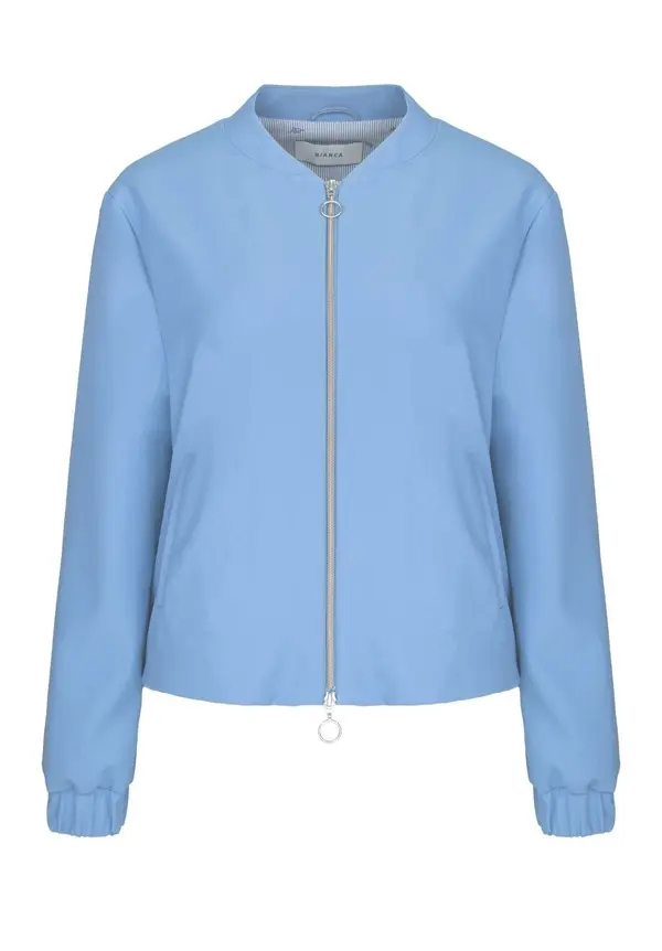 Bomber Jacket with Silver Zipper