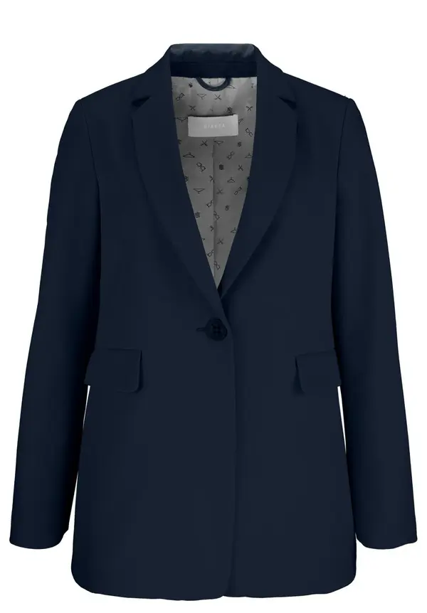 Single-breasted Long Blazer with pockets