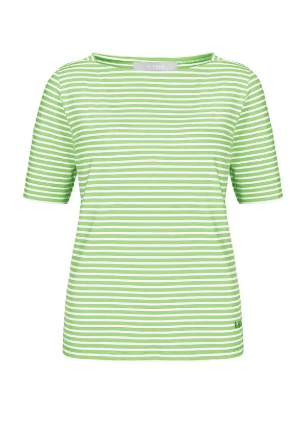 short-sleeved Top with boat neck