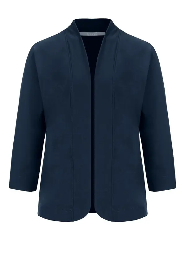 shirt jacket with modern shawl collar