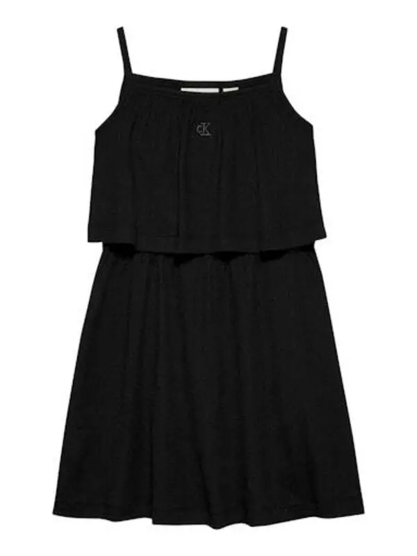 Crinkle Layered Tank Dress