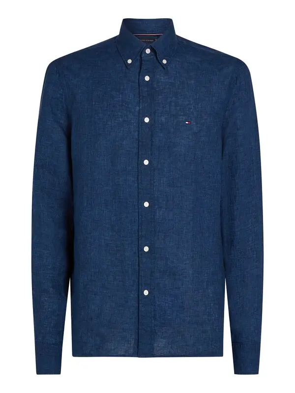 REGULAR FIT DYE LINEN SHIRT