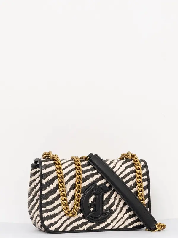 Zebra Print Crossbody Bag with Logo