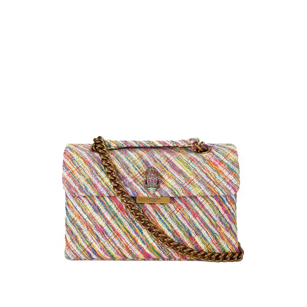 Multi-Color Tweed Shoulder Bag