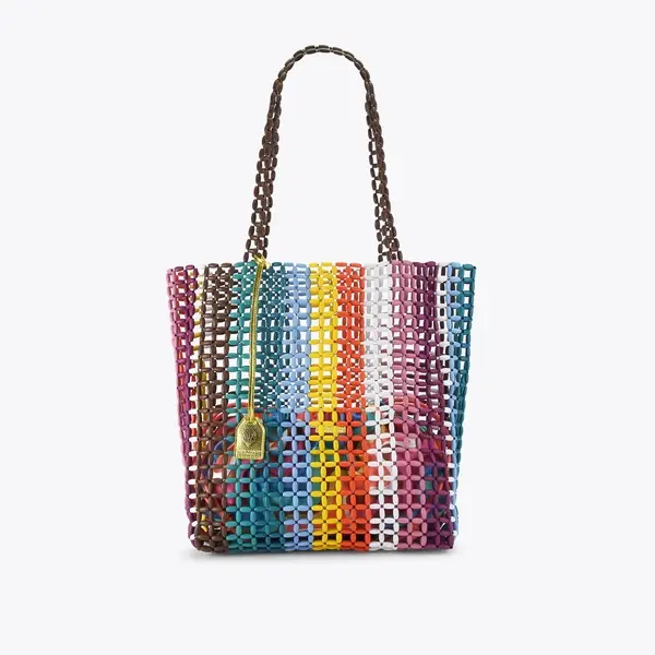 Rainbow Woven Tote Bag