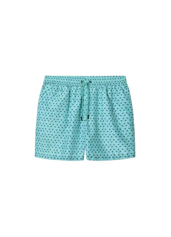 Mini Shell Print Swim Trunks