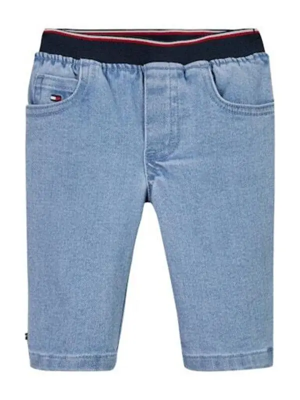 STRIPE DENIM TROUSERS