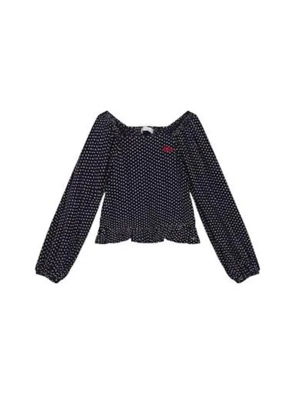 LONG SLEEVE BLOUSE WITH STAR PRINT
