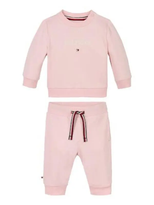 COTTON LOGO SWEATSHIRT & JOGGER SET