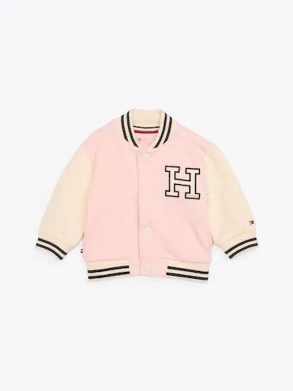 RELAXED STRETCH COTTON VARSITY BOMBER