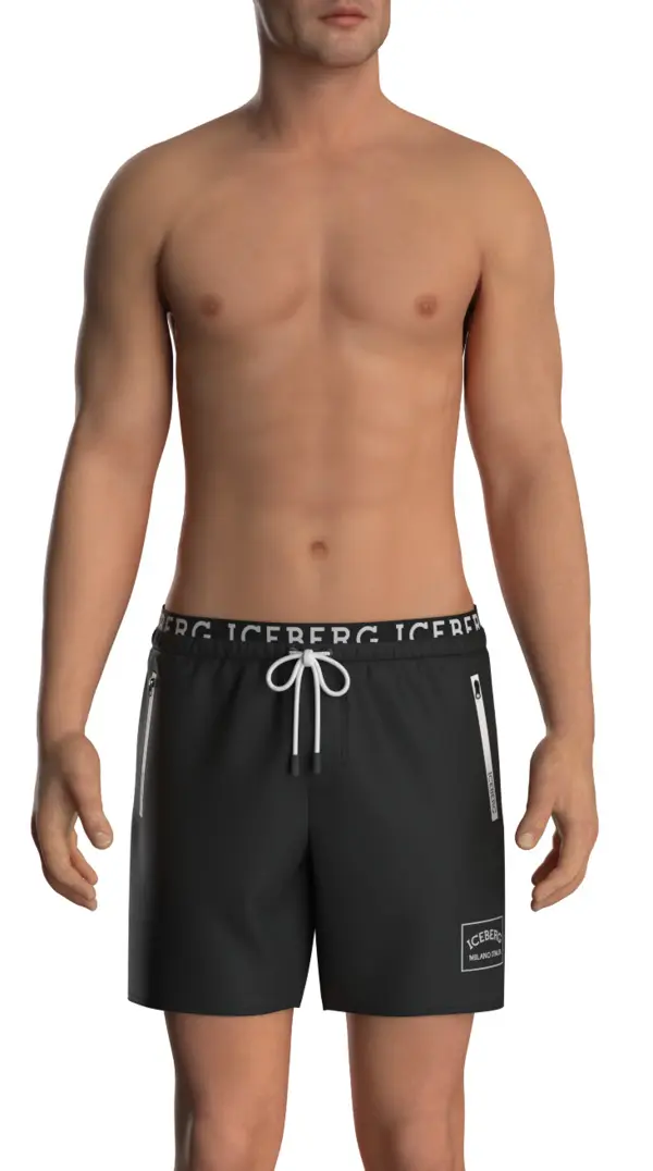 Swim Trunks with Logo Waistband