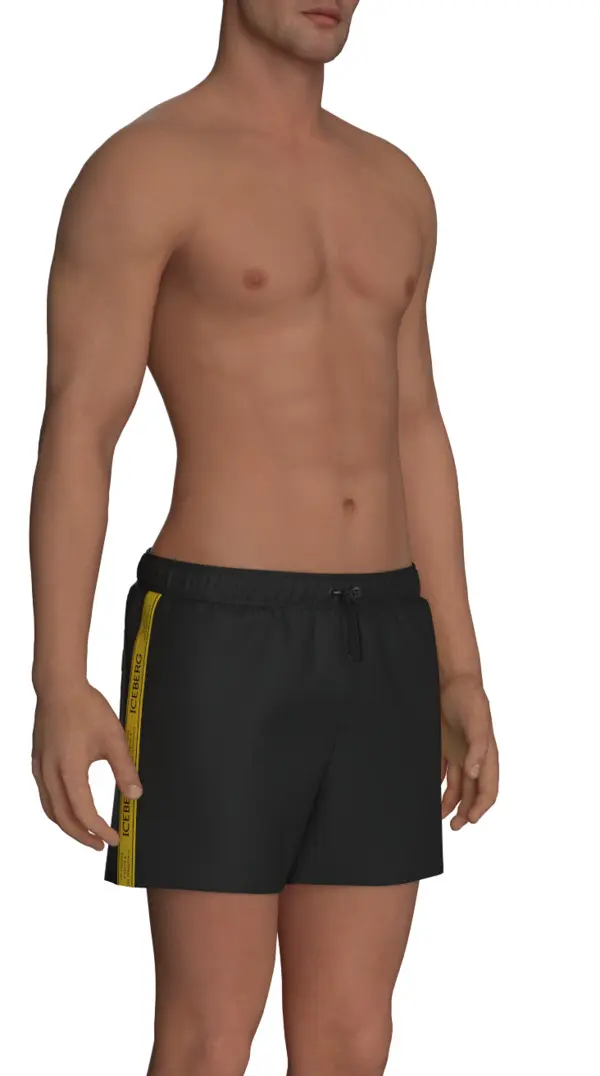 Swim Shorts with Branded Stripe
