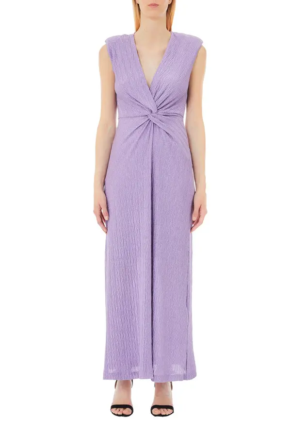 Twisted Front Midi Dress 