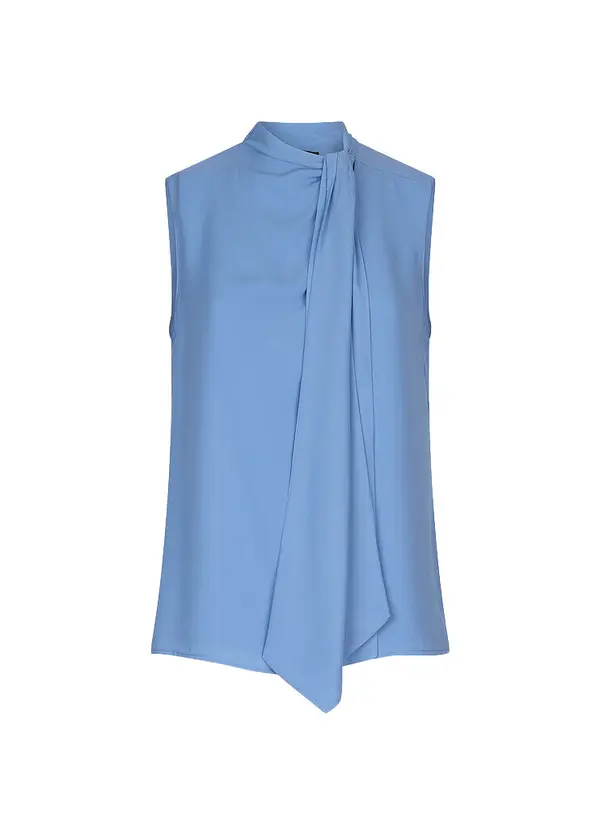 Sleeveless Top with Scarf