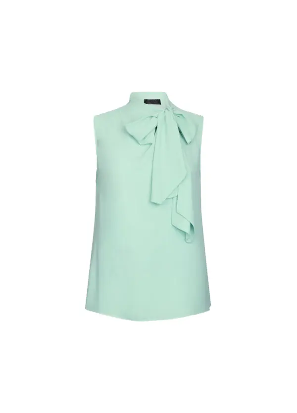 Sleeveless Top with Scarf