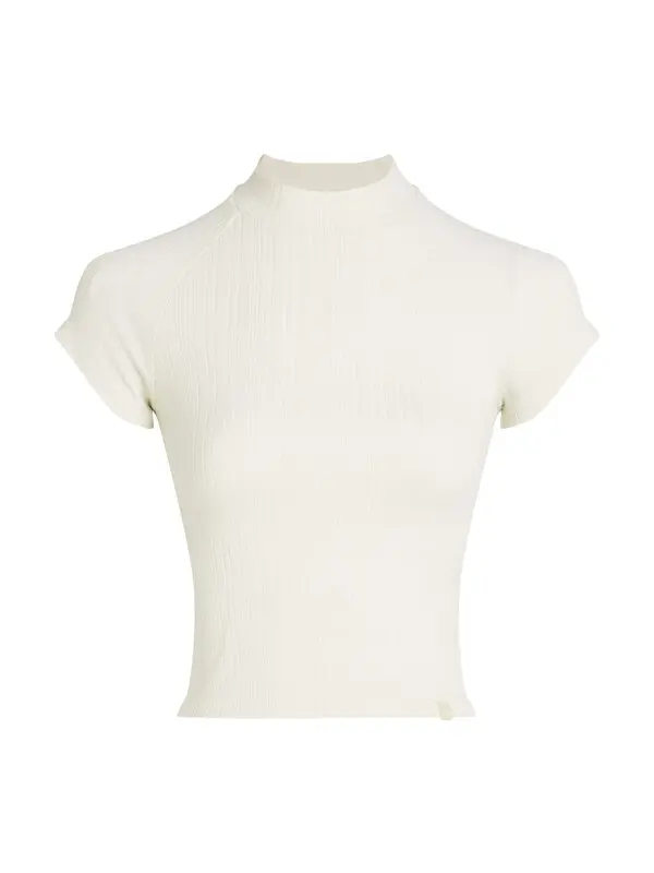Ribbed Mock Neck Top