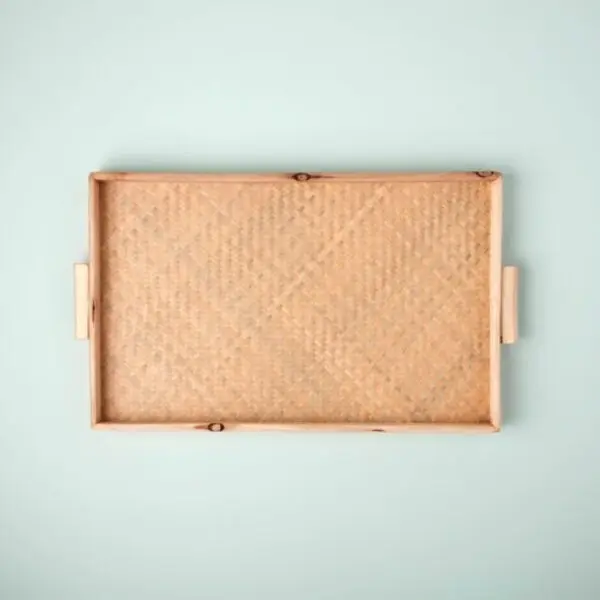 Wood & Woven Tray