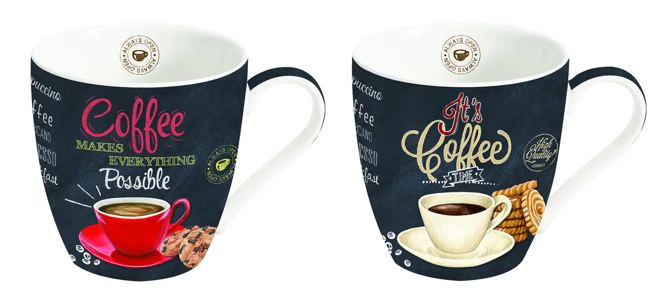 Mug Set Of 2 Pieces, 300Ml Each