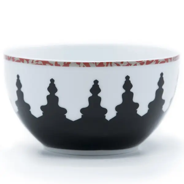 Bowl Porcelain Mosaic B&W - 12 cm