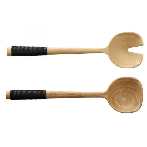 Salad Server With Black Nylon Handle