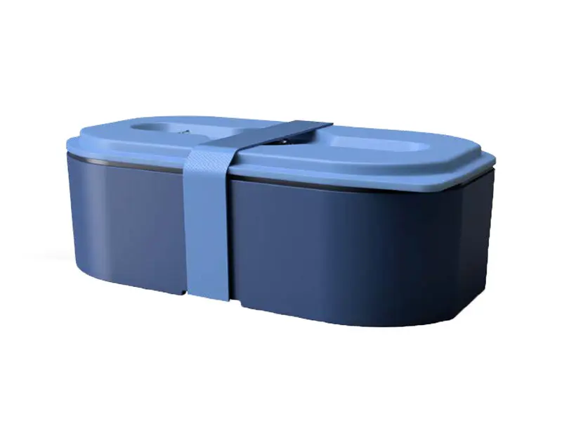 Lunch Box with elastic band blue