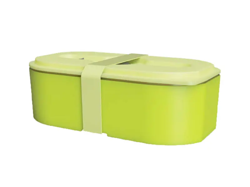 Lunch Box with elastic band green