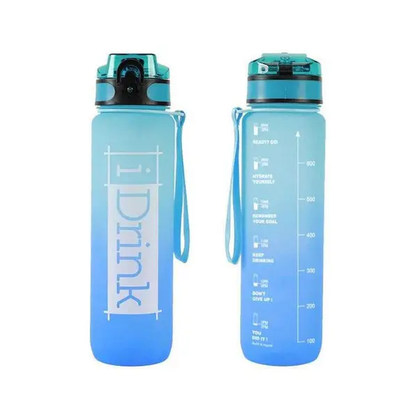 Tritan Bottle 1000 ml light blue and blue