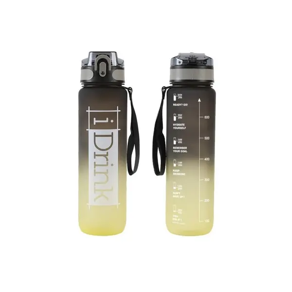 Tritan Bottle 1000 ml black and yellow