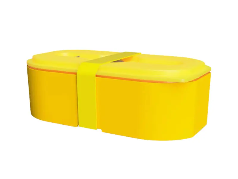 Lunch Box with elastic band yellow
