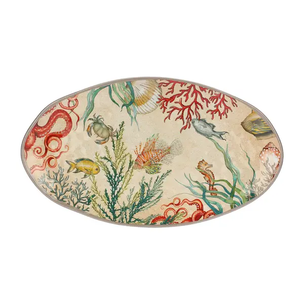 Sea Life Oval Platter 52X30 Cm
