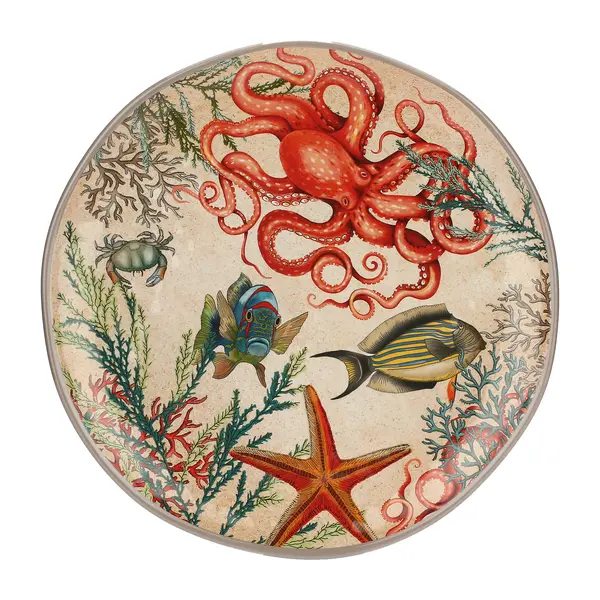 Sea Life Round Platter 42 Cm Gb Image