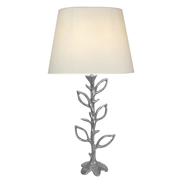 Lamp CANOPEE Nickel with White Trapezium Shade