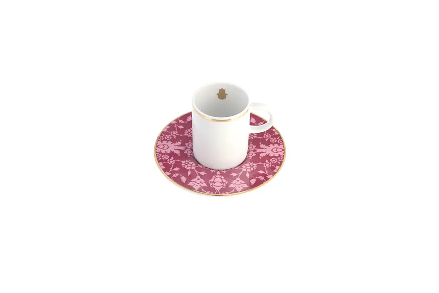 Glamorous Fuchsia Coffee Cup&Saucer 80cc