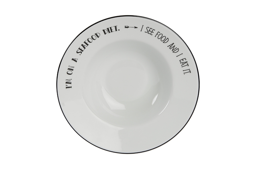  Be Happy Pasta Plate 25cm