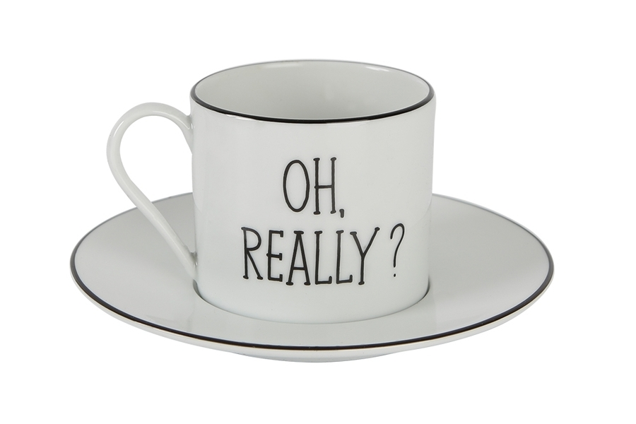  Be Happy Teacup & Saucer 180cc