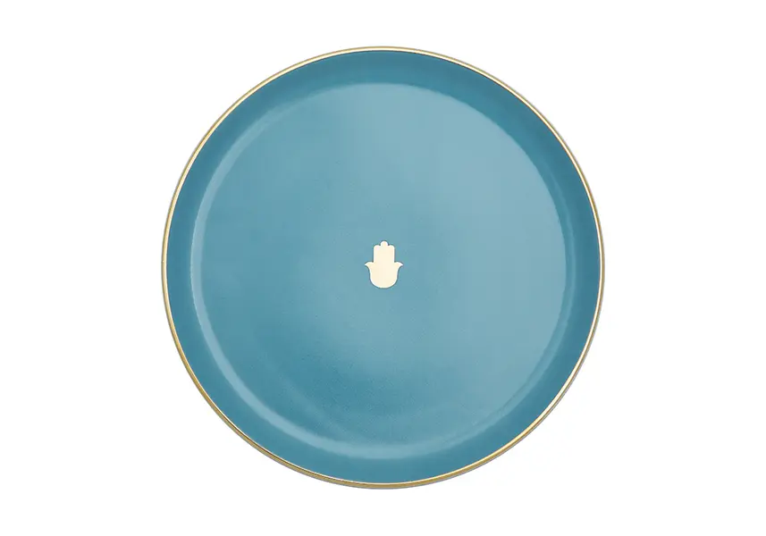  Glamorous Turquoise Flat Plate 20cm