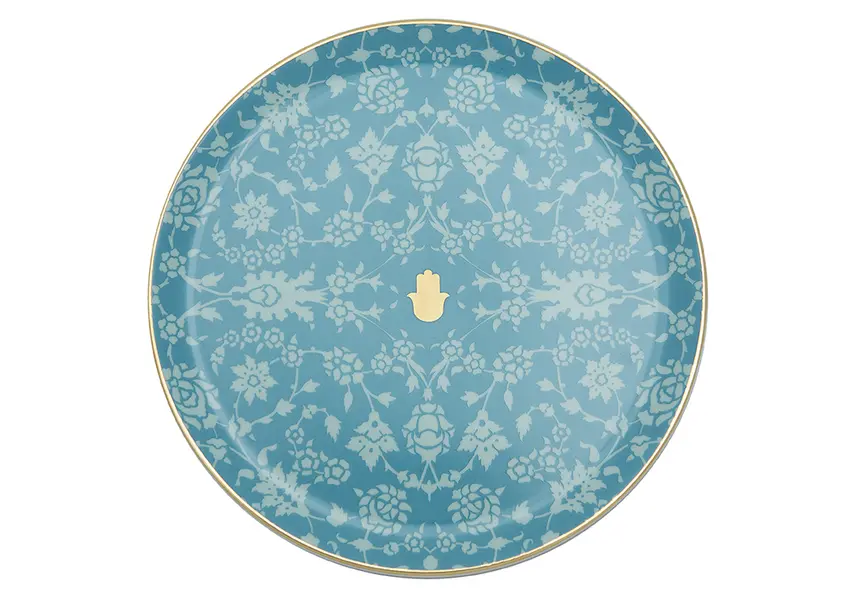  Glamorous Turquoise Flat Plate 24cm