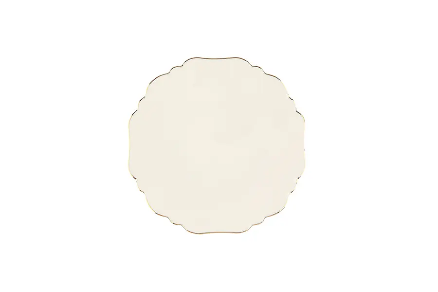  Tide Gold Banded Flat Plate 17cm