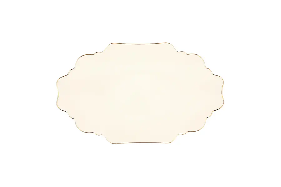  Tide Gold Banded Oval Plate 24cm