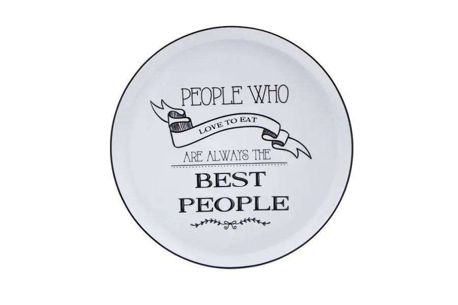  Be Happy Flat Plate 28cm