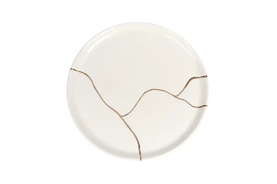 Spirits Gold Banded Flat Plate 24cm