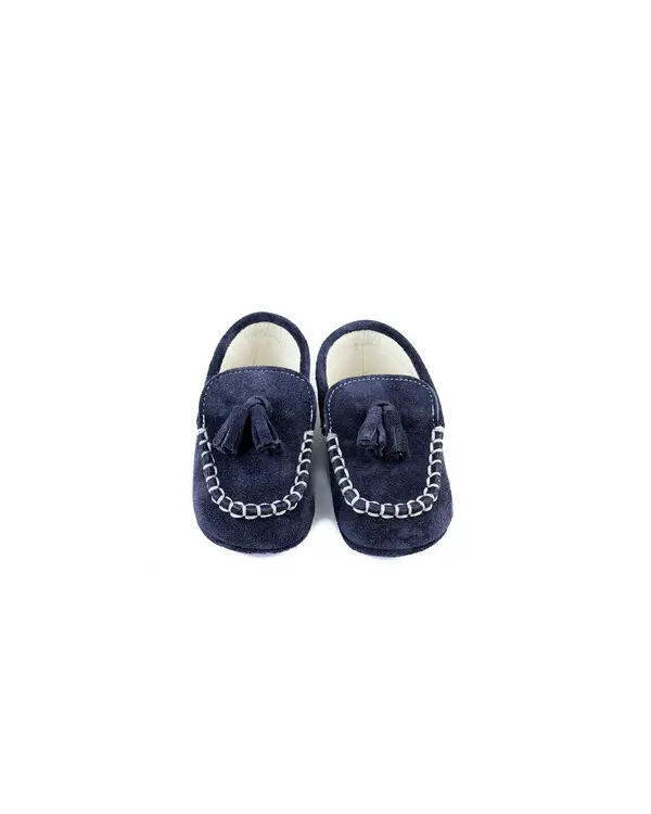 SUEDE LEATHER TASSELED LOAFERS