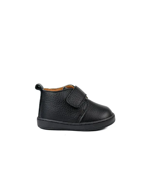 SINGLE STRAP VELCRO PRINTED LEATHER BOOTS