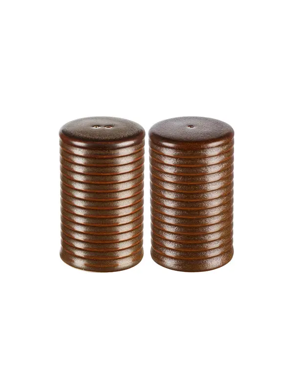 set of salt-  pepper shaker - brown