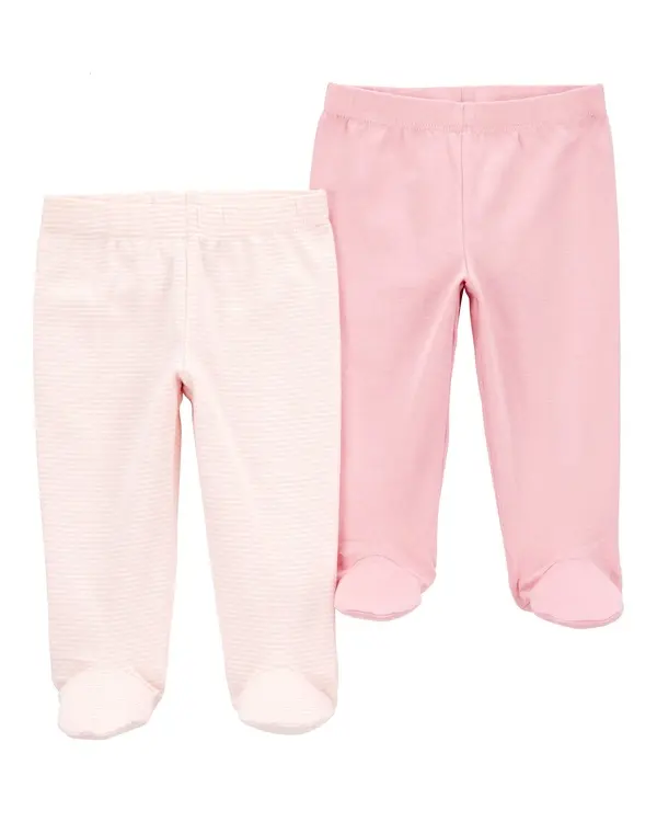 2-Pack Pull-On Pants - Pink