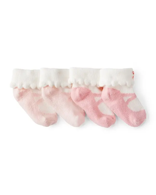 2-Pack Pink Booties